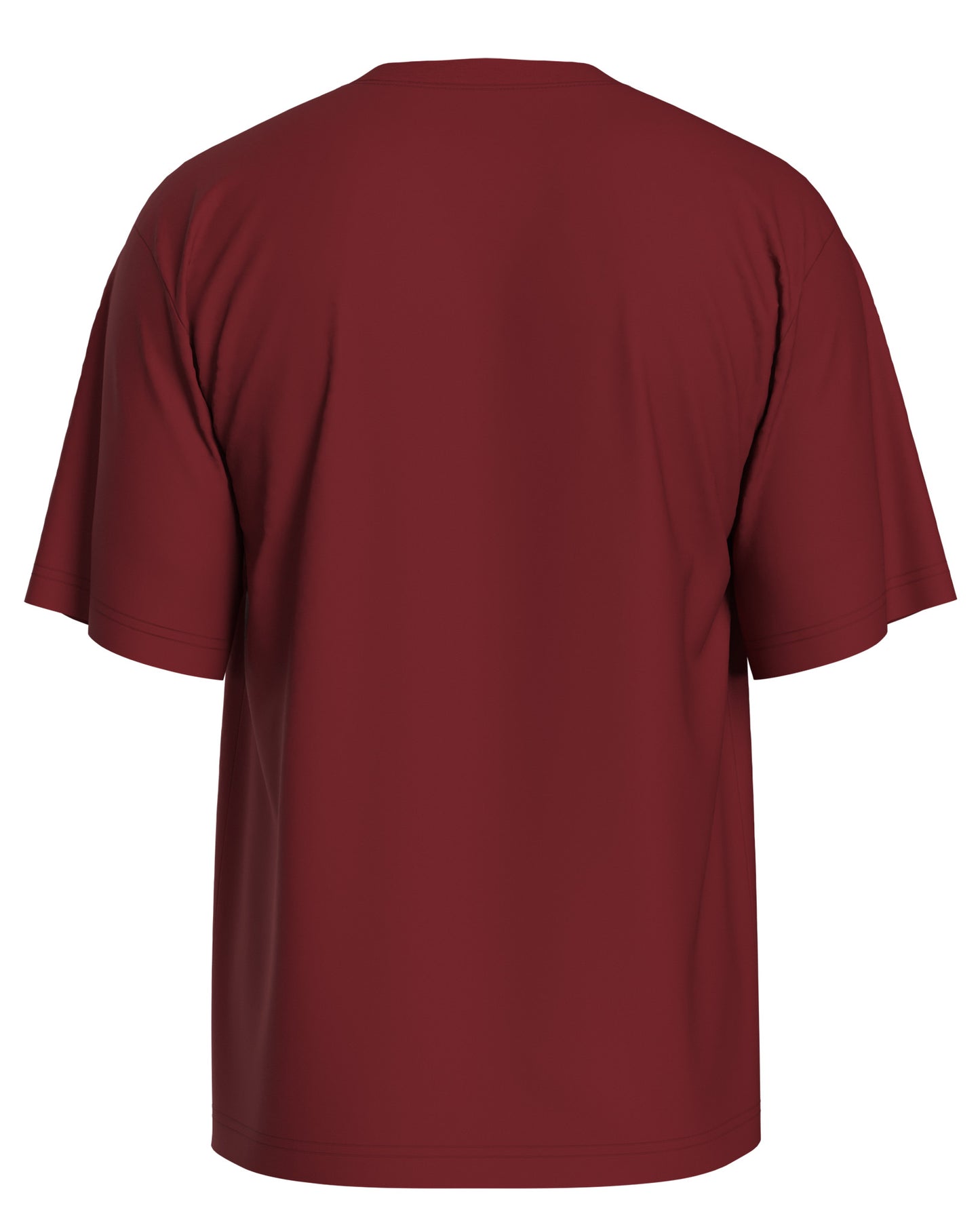 Maroon Oversized Front Printed Unisex T- Shirt