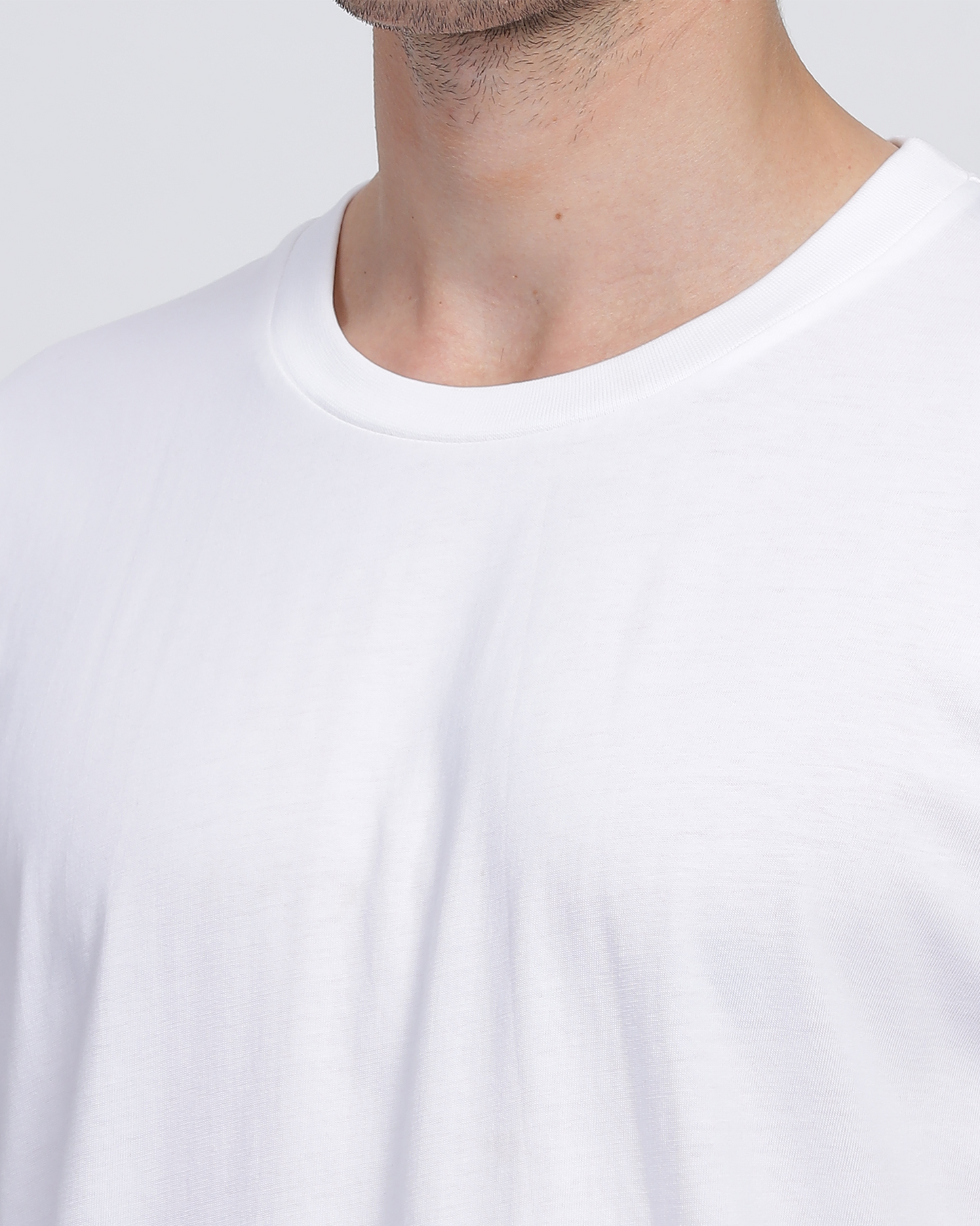White True Oversized Fit Printed T-shirt for Men 