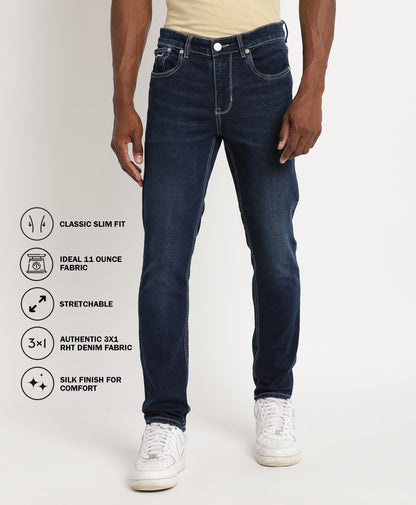 Blue Slim-fit Jeans for Men 