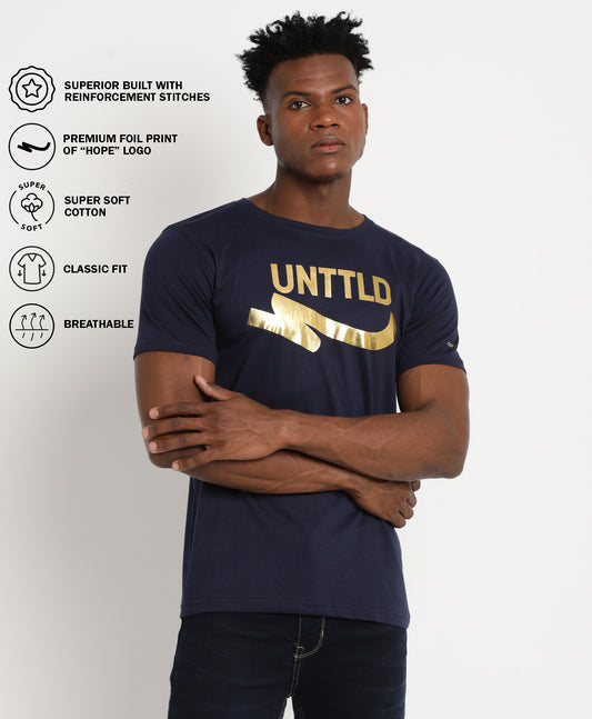Navy Slim-fit T-Shirt for Men