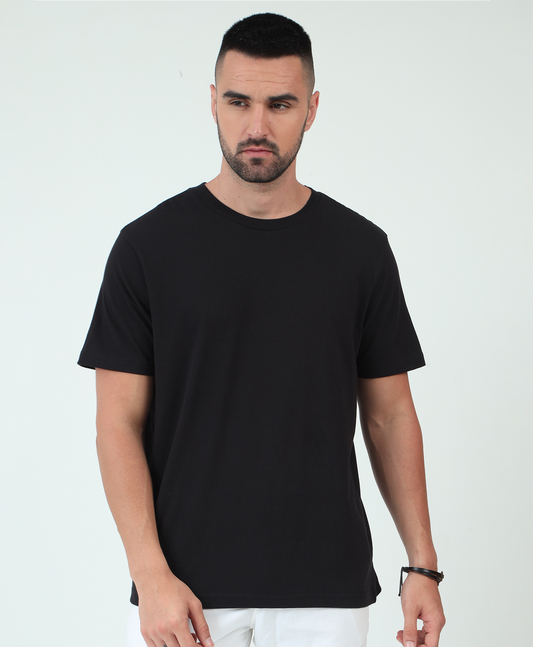 Black Regular Fit Back Printed Unisex T - shirt