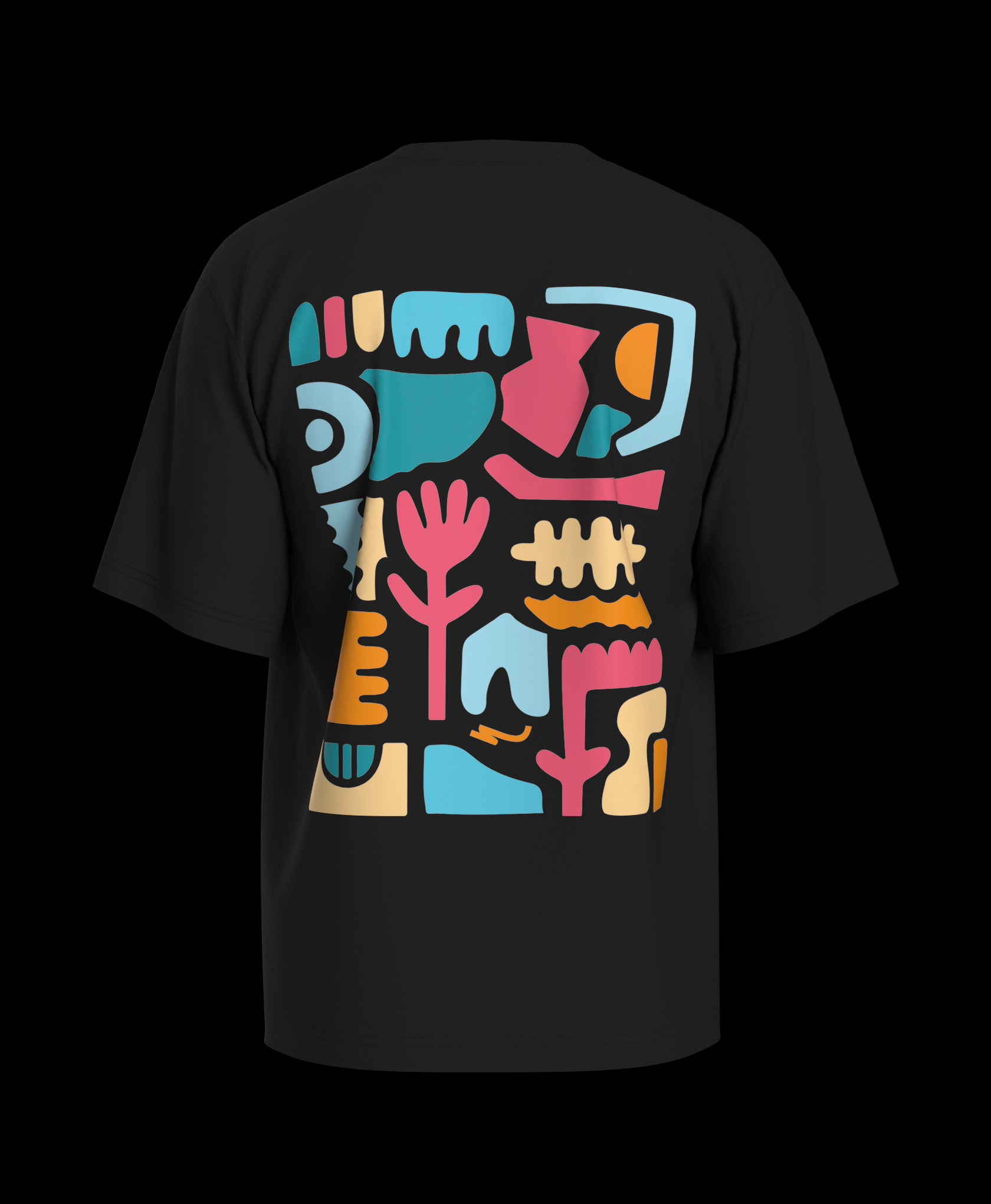 Motif Art Oversized Printed T-shirt