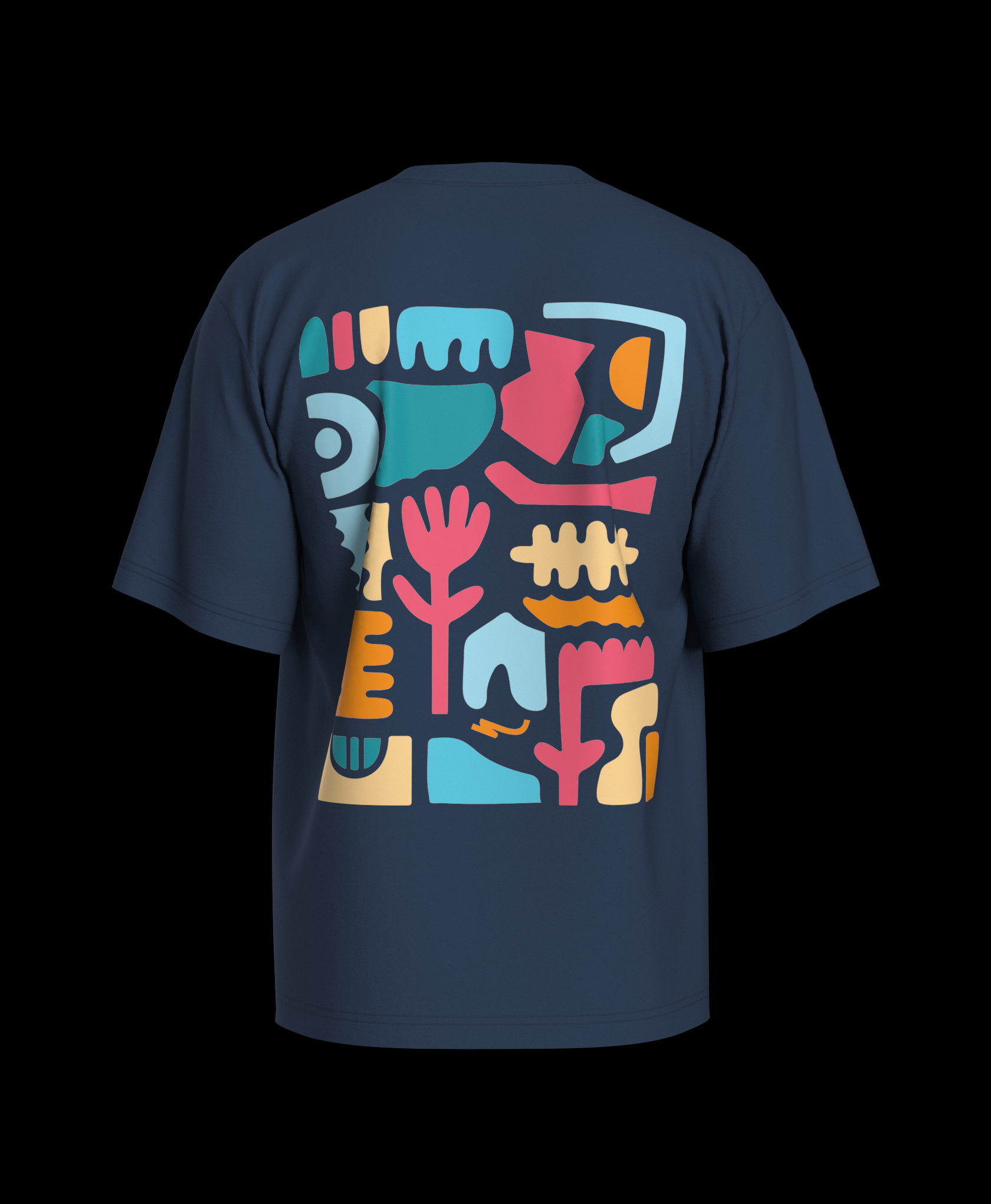 Motif Art Oversized Printed T-shirt