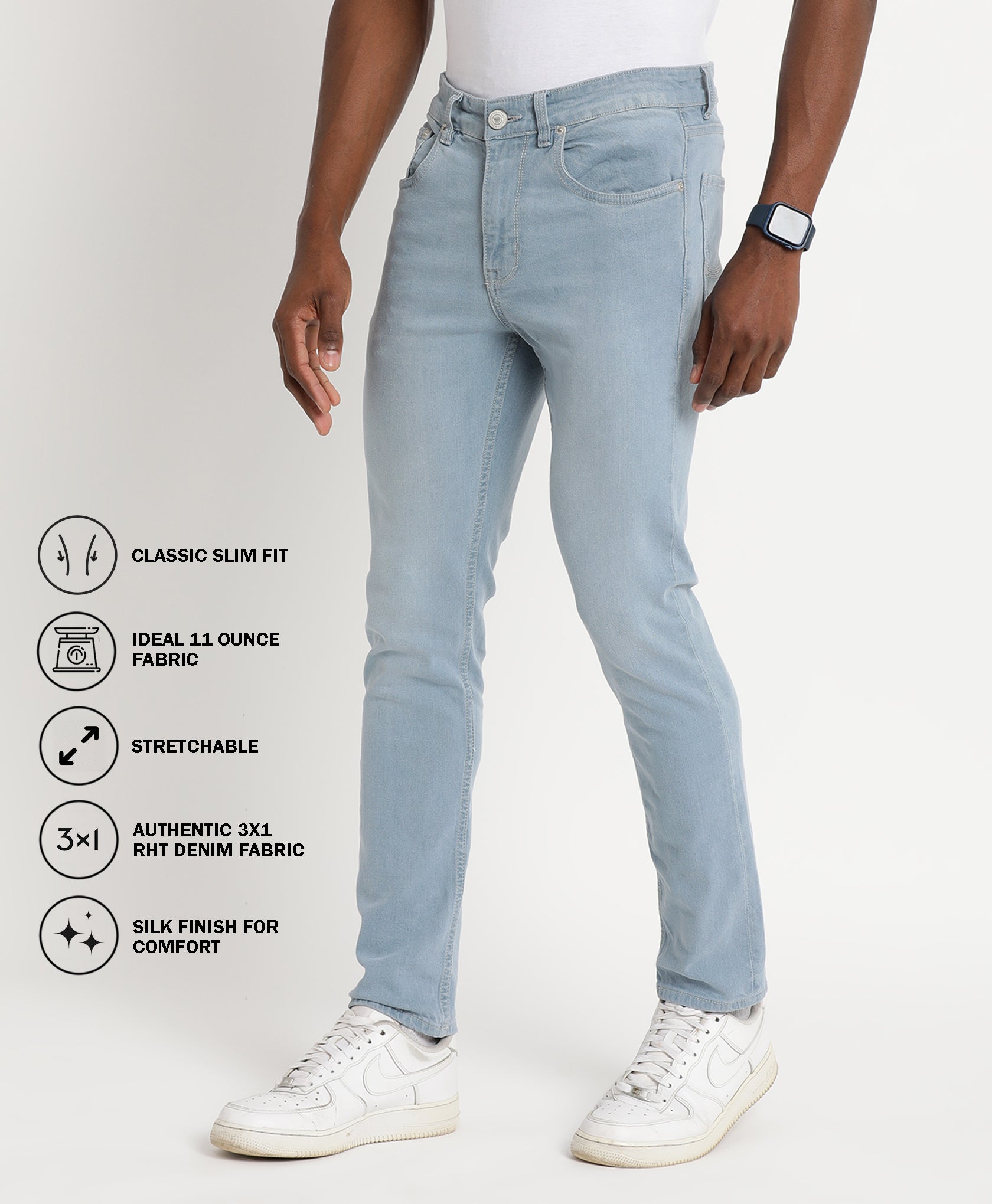 Light Blue Slim-fit Jeans