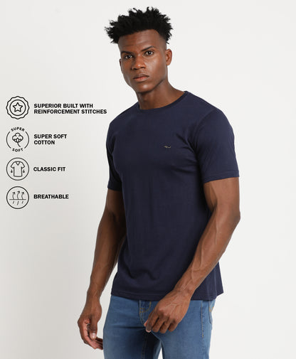 Navy Slim-fit T-Shirt for Men 