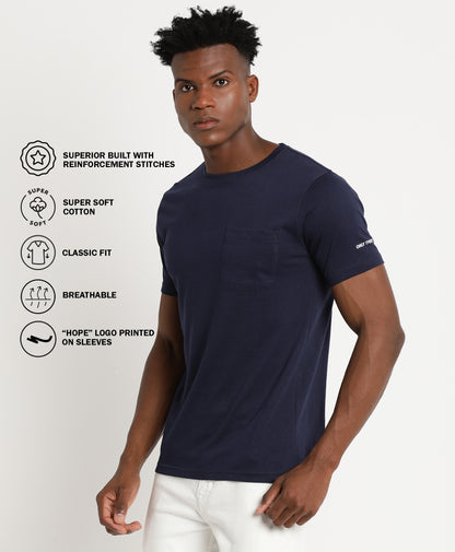 Navy Slim-fit T-Shirt for Men 