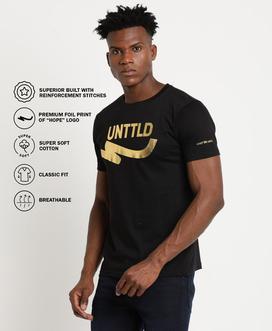 Black Slim-fit T-Shirt for Men