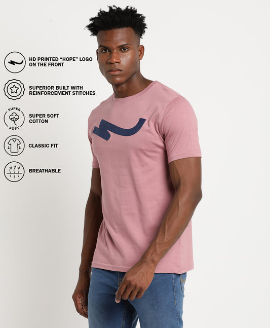 Mauve Slim-fit T-Shirt for Men 