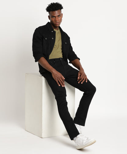 Black Slim-fit Jeans for Men 