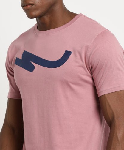 Mauve Slim-fit T-Shirt for Men 