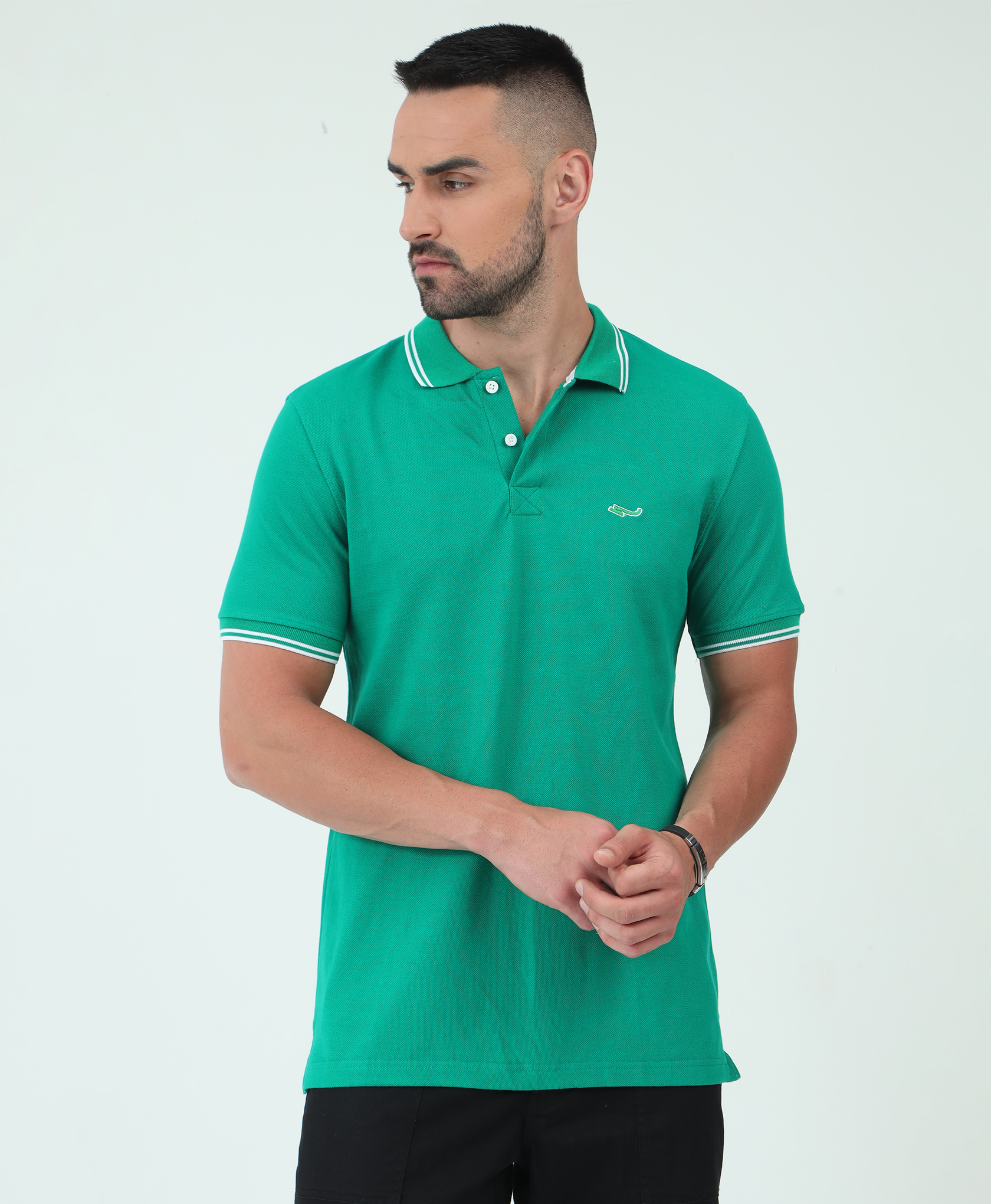 Green Back printed Polo T-Shirt