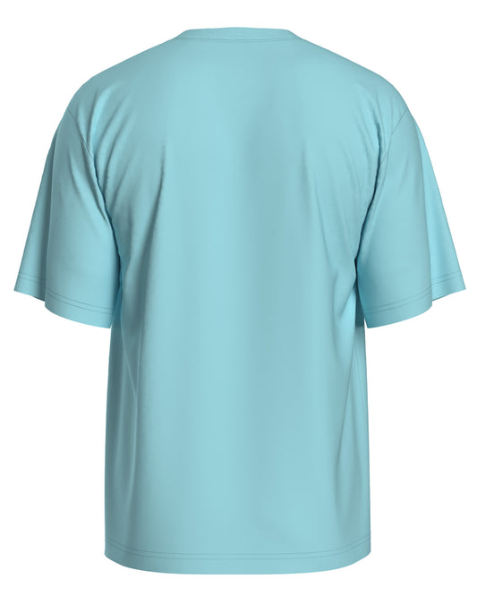 Light Blue Oversized Front Printed Unisex T- Shirt