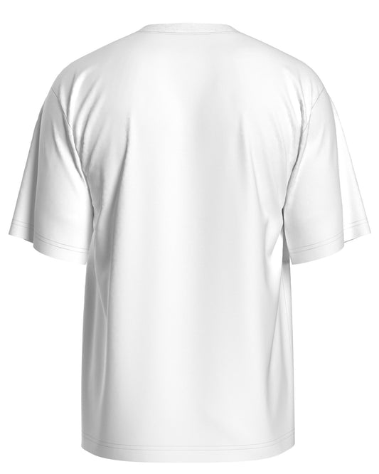 White Oversized Front Printed Unisex T- Shirt