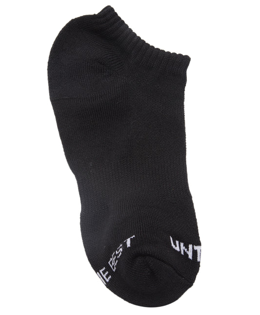 Supreme Cotton Black No Show Unisex Socks Pack of 2