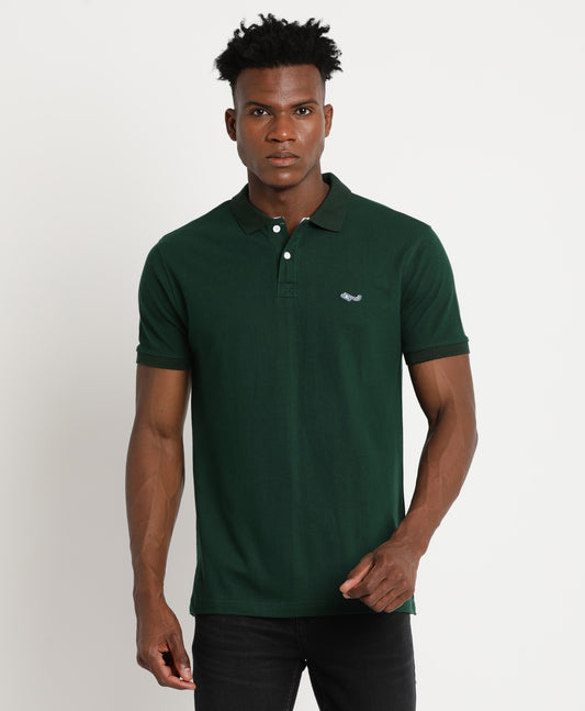 Dark Green Polo T-Shirt for Men 