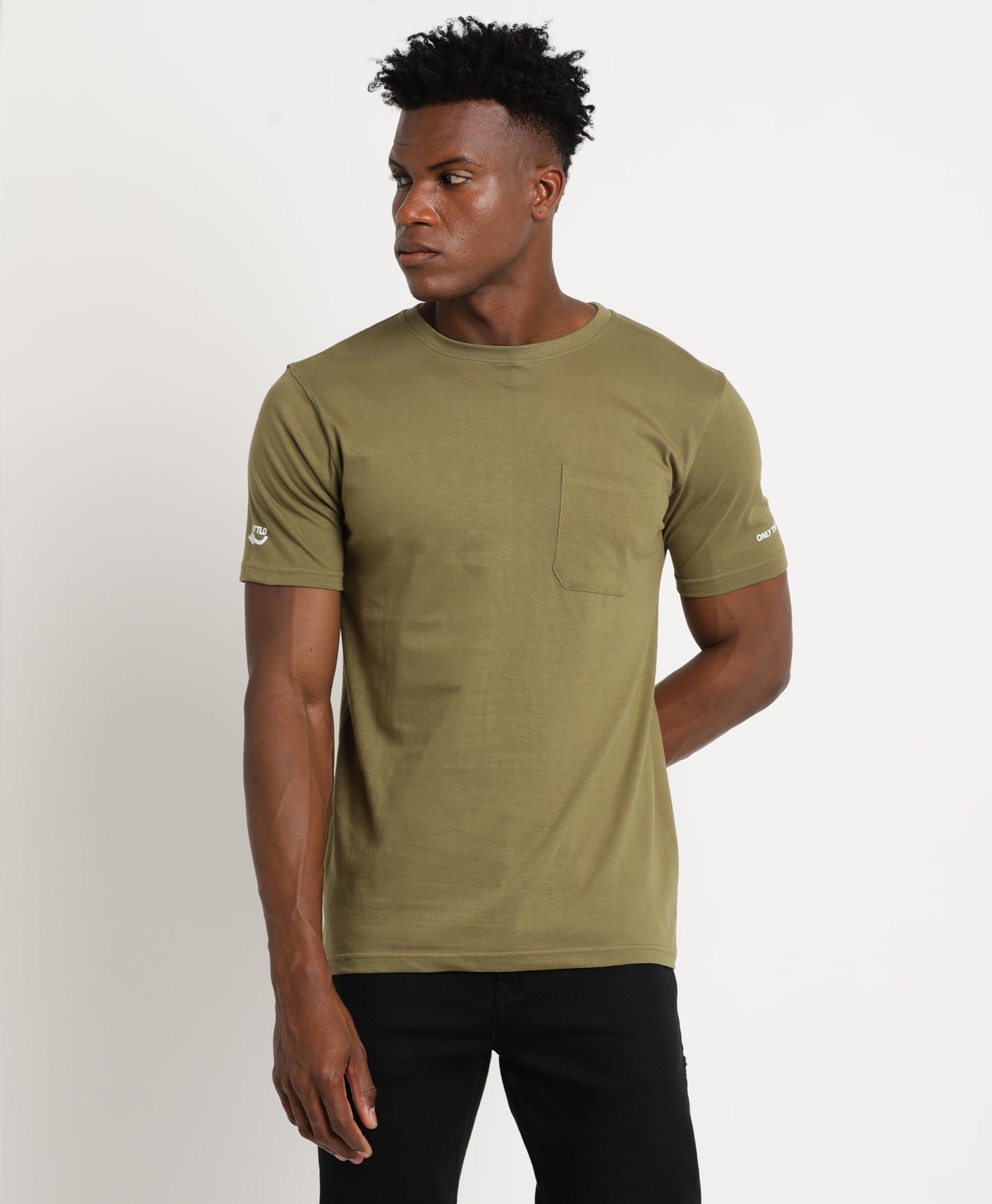 Olive Slim-fit T-Shirt for Men 