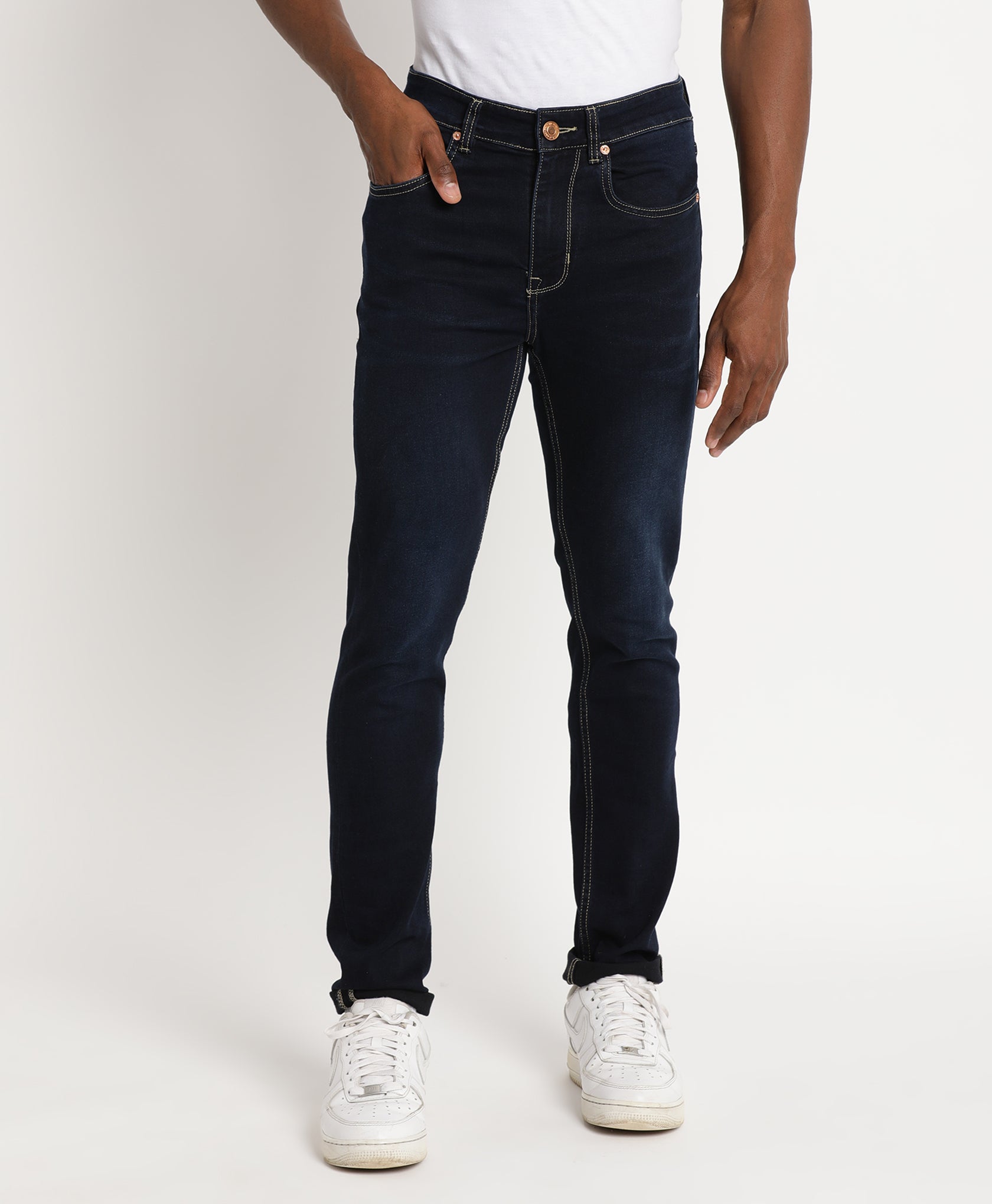 Dark Indigo Slim-fit Jeans for Men 