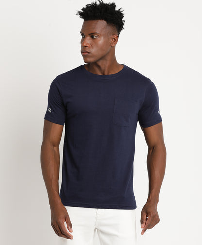 Navy Slim-fit T-Shirt for Men 