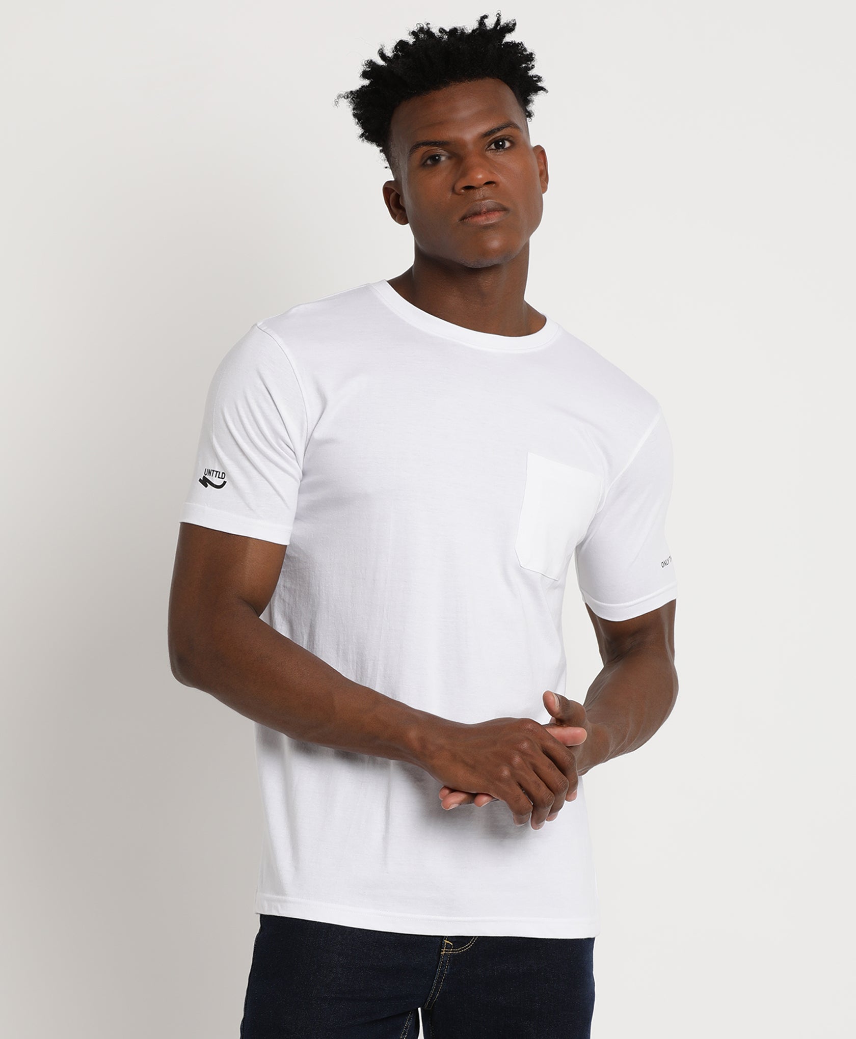 White Slim-fit T-Shirt for Men 