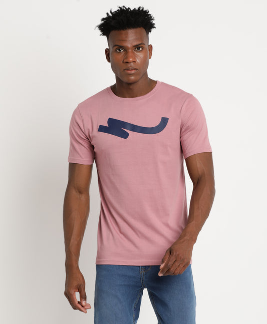 Mauve Slim-fit T-Shirt for Men 