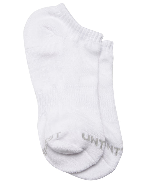 Supreme Cotton White No Show Unisex Socks Pack of 2