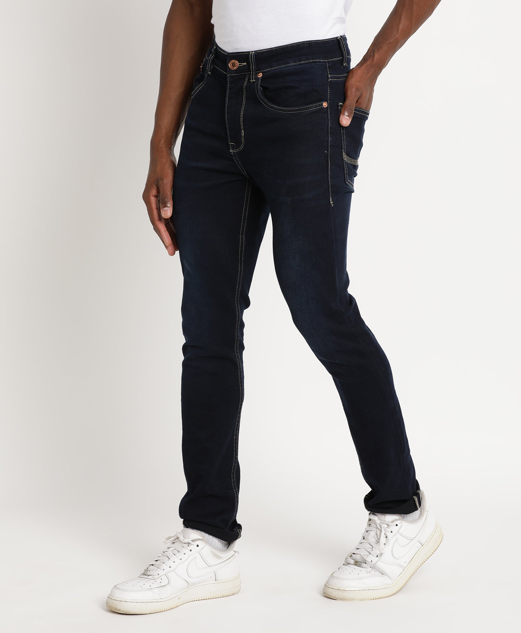Dark Indigo Slim-fit Jeans for Men 