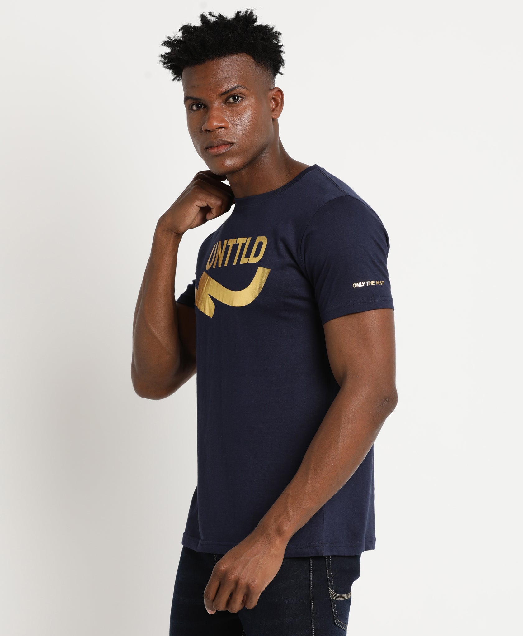 Navy Slim-fit T-Shirt for Men