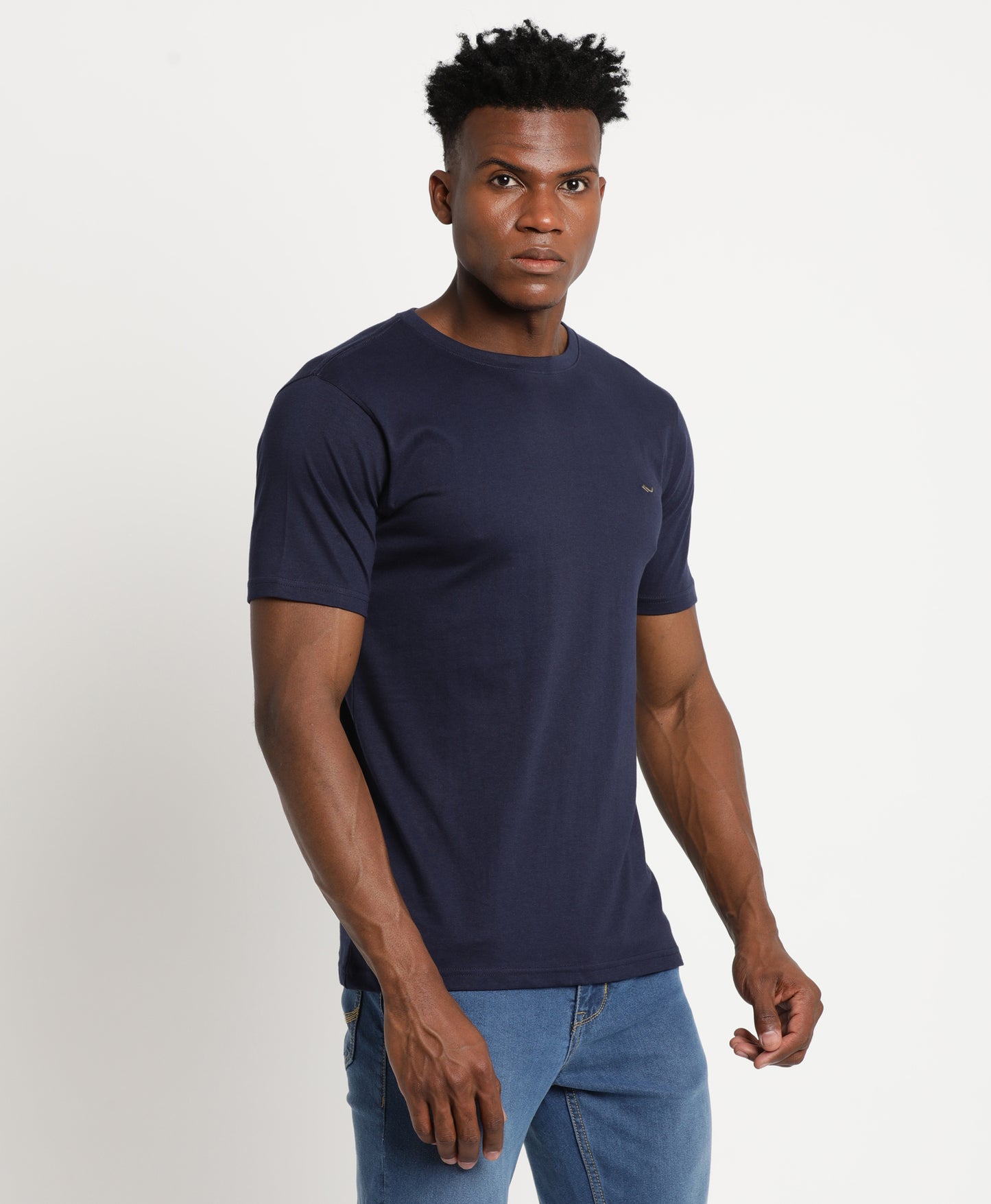 Navy Slim-fit T-Shirt for Men 