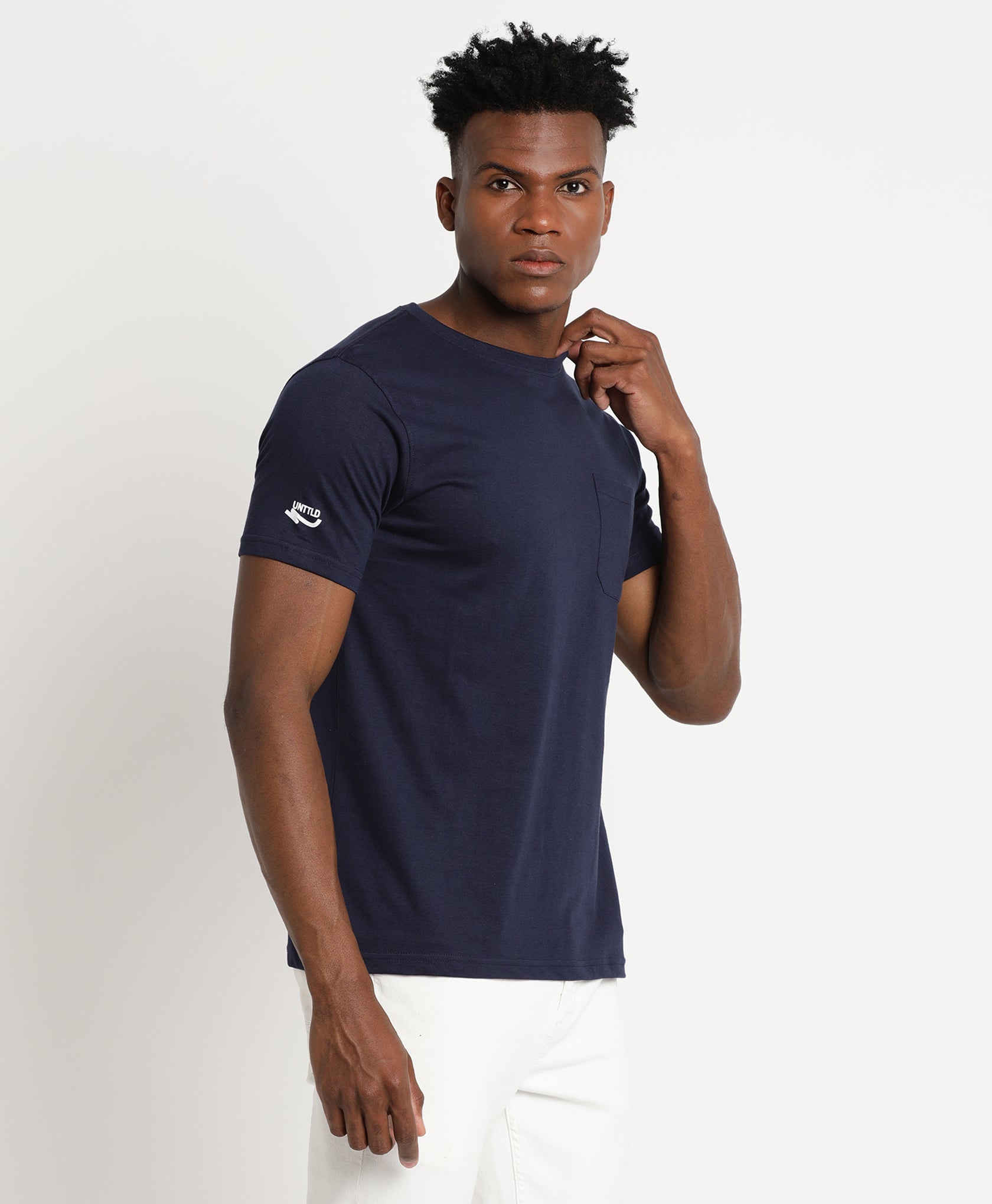 Navy Slim-fit T-Shirt for Men 