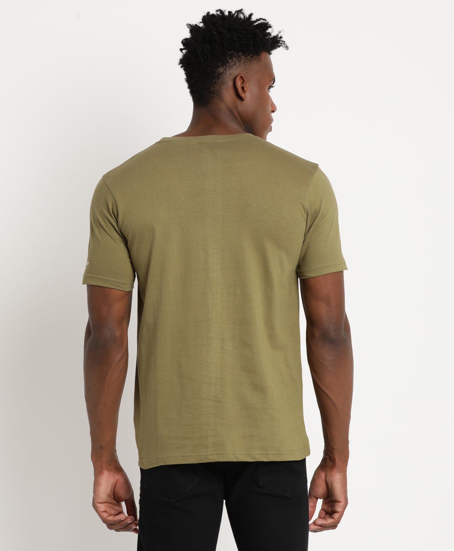 Olive Slim-fit T-Shirt for Men 