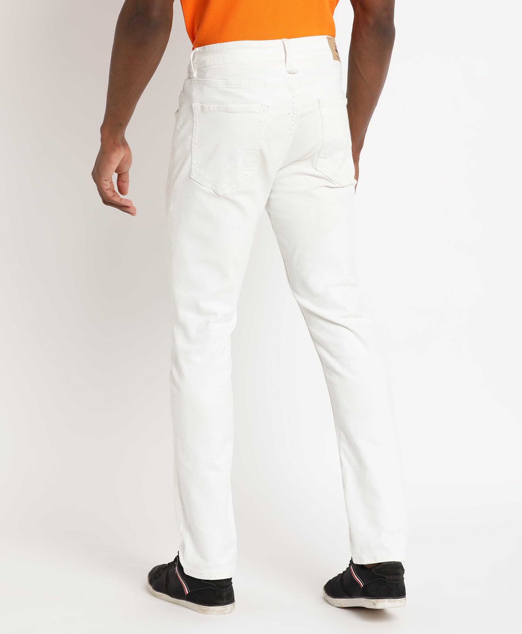 White Slim-fit Jeans for Men 