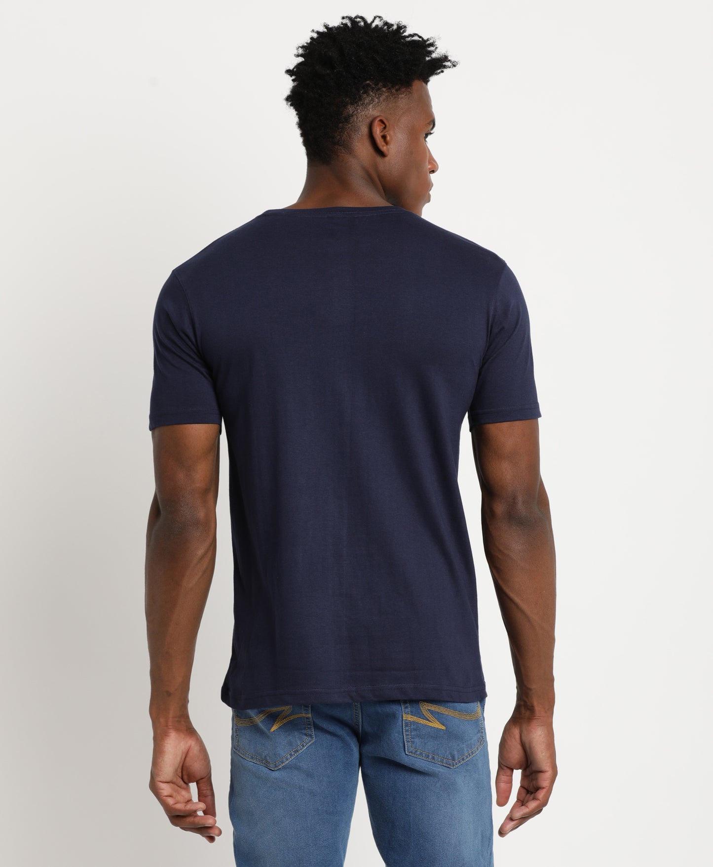 Navy Slim-fit T-Shirt for Men 