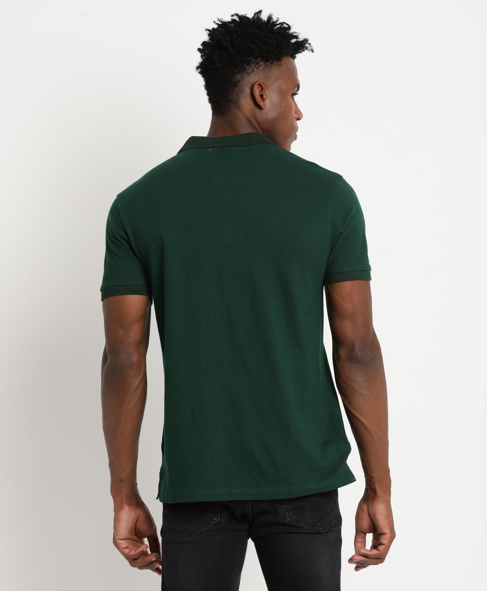 Dark Green Polo T-Shirt for Men 