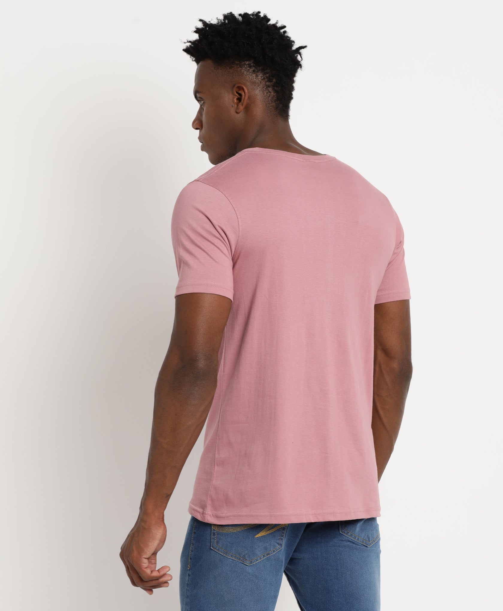 Mauve Slim-fit T-Shirt for Men 