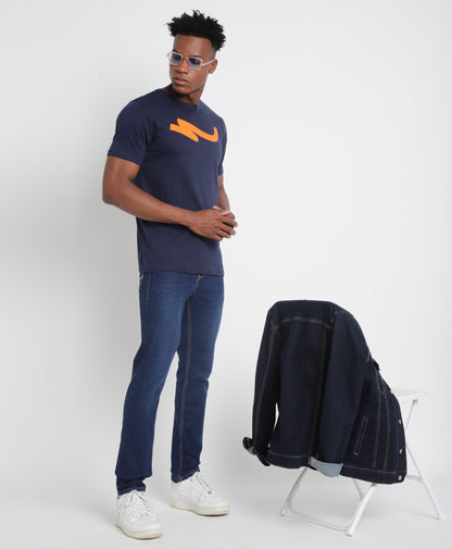 Navy Slim-fit T-Shirt for Men 