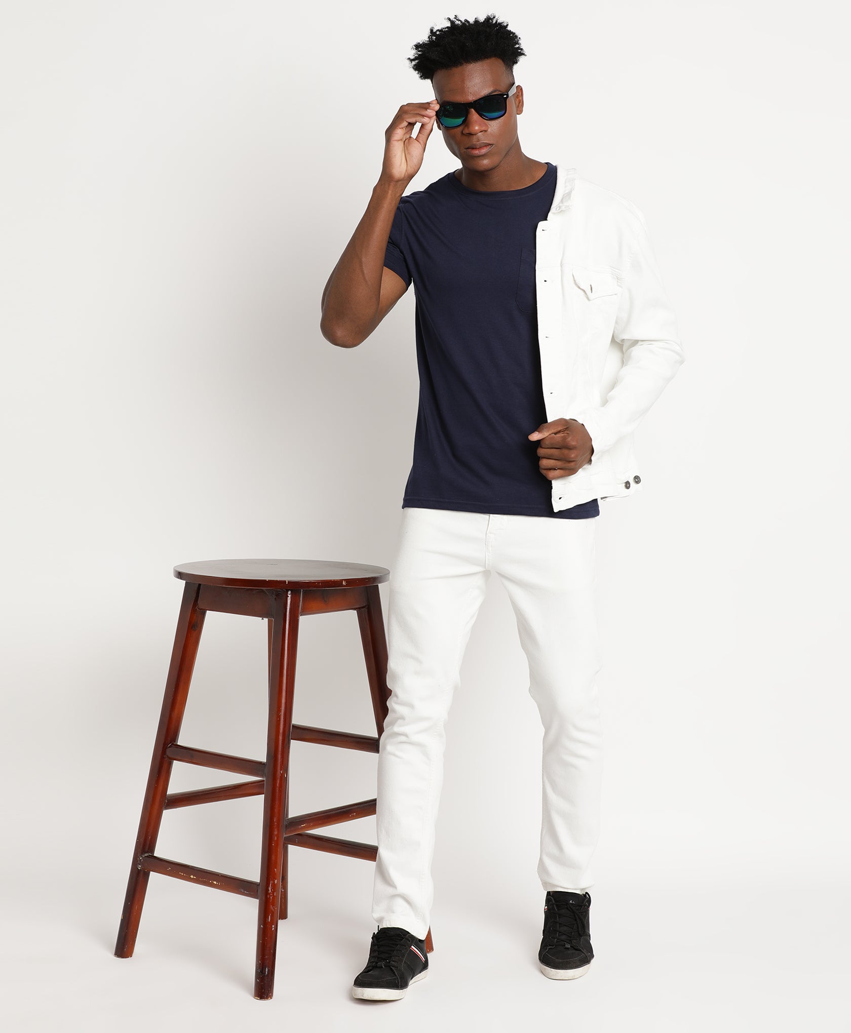Navy Slim-fit T-Shirt for Men 