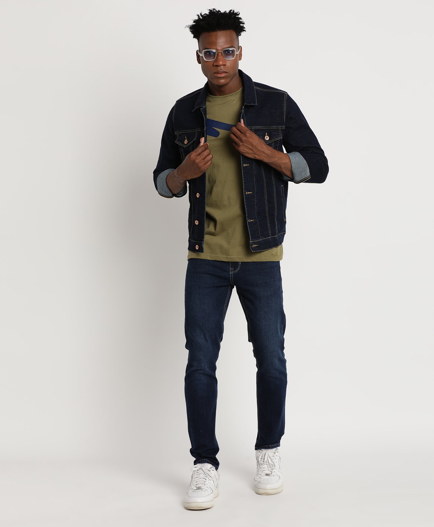 Dark Navy Slim-fit Jeans for Men