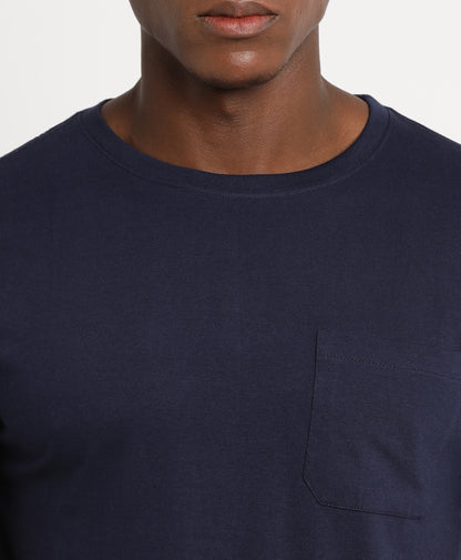 Navy Slim-fit T-Shirt for Men 